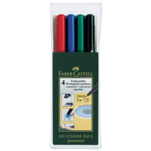 FABER-CASTELL Marqueur permanent MULTIMARK S, étui de 4