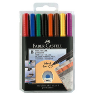 FABER-CASTELL Marqueur permanent MULTIMARK M, étui de 8