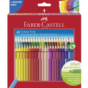 FABER-CASTELL Crayons de couleur Colour GRIP, étui de 6