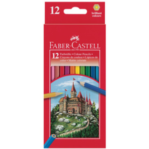 FABER-CASTELL Crayons de couleur hexagonaux CASTLE étui en