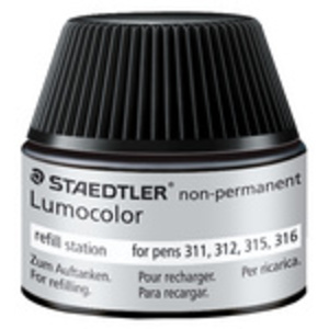 STAEDTLER Flacon de recharge Lumocolor, permanent, noir