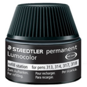 STAEDTLER Flacon de recharge Lumocolor, permanent, noir