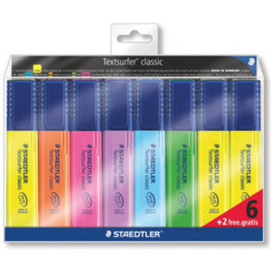 STAEDTLER Surligneur 'Textsurfer Classic', 6 + 2 gratuits