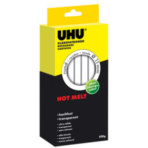 UHU Recharge pour collage à chaud Hot Melt, 200 g,transpa-