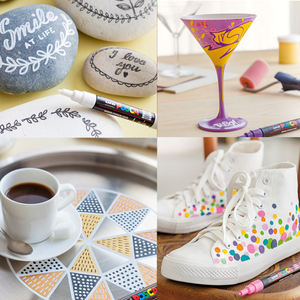 POSCA Marqueur à pigment PC5M, étui de 4, couleurs fluo