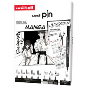 uni-ball Coffret d'initiation uni pin 'MANGA', 9 pièces
