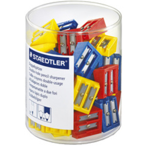 STAEDTLER Taille-crayon à 2 trous, en plastique, boîte de 50