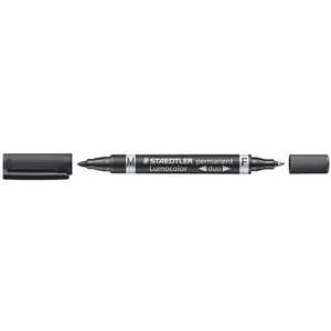 STAEDTLER Marqueur permanent 348B Lumocolor duo, noir
