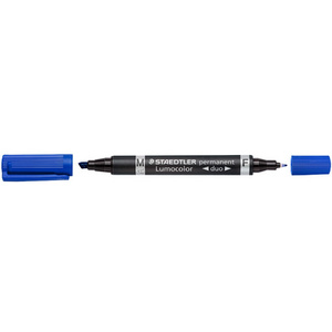 STAEDTLER Marqueur permanent 348B Lumocolor duo, noir