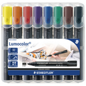 STAEDTLER Marqueur permanent 350 Lumocolor, étui de 8