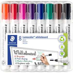 STAEDTLER Marqueur tableau blanc 351 Lumocolor, étui de 8