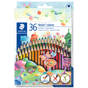 STAEDTLER Crayon de couleur Noris colour, étui carton de 36