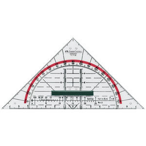 FABER-CASTELL Equerre géométrique BK 1 petite, avec poignée