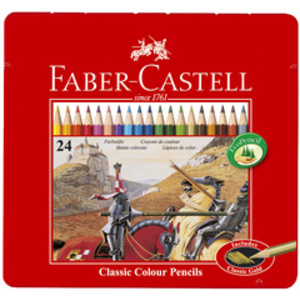 FABER-CASTELL Crayons de couleurs CASTLE, étui métal de 36