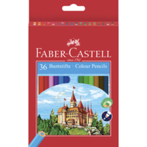 FABER-CASTELL Crayons de couleur CASTLE, étui de 36