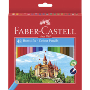 FABER-CASTELL Crayons de couleur CASTLE, étui de 48
