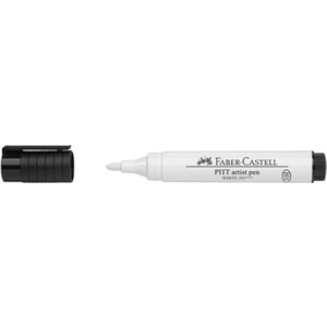 FABER-CASTELL Feutre PITT artist pen, blanc