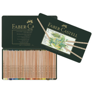 FABER-CASTELL Crayons de couleur PITT PASTELL, étui de 12 en