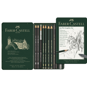 FABER-CASTELL Kit PITT GRAPHITE petit, étui de 9 pièces