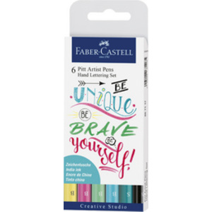 FABER-CASTELL Feutre PITT artist pen, étui de 6