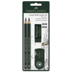 FABER-CASTELL Crayon CASTELL 9000 Jumbo, kit de dessin