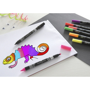 FABER-CASTELL Feutre double pointe Neon, étui de 10