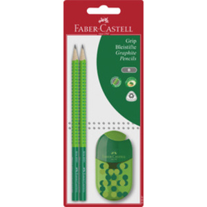 FABER-CASTELL Kit d'écriture GRIP TWO TONE, carte blister