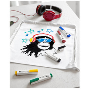FABER-CASTELL Marqueur pour tissu, blister de 5