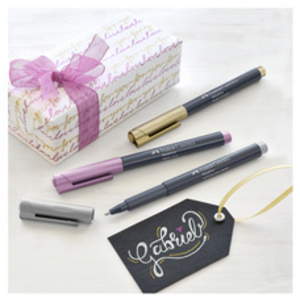 FABER-CASTELL Marqueur Metallics, carte blister de 2