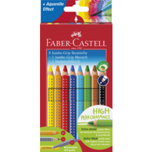 FABER-CASTELL Crayons de couleur Jumbo GRIP, étui promo