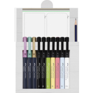 FABER-CASTELL Feutre PITT Artist Pen, kit créatif de 12