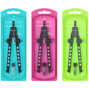 FABER-CASTELL Compas à réglage rapide FACTORY NEON
