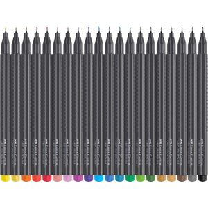 FABER-CASTELL Feutre pointe fine GRIP FINEPEN, étui de 20
