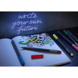 FABER-CASTELL Feutre pointe fine GRIP FINEPEN, étui de 20