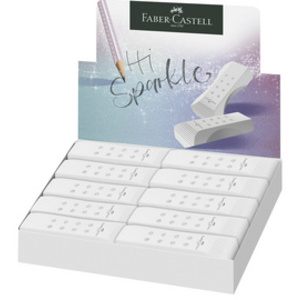 FABER-CASTELL Gomme en plastique RollOn SPARKLE, blanc