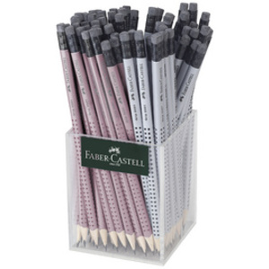 FABER-CASTELL Crayon graphite GRIP 2001 avec gomme, en pot