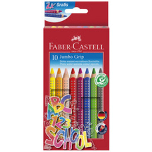 FABER-CASTELL Crayon de couleur Jumbo GRIP, étui promo