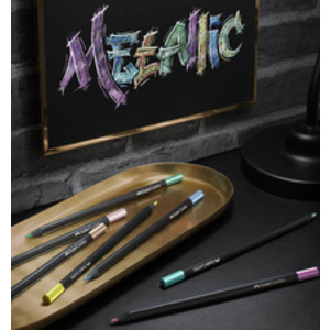 FABER-CASTELL Crayon de couleur Black Edition, étui de 12