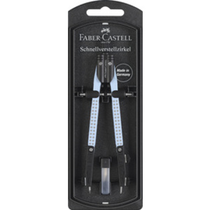 FABER-CASTELL Compas à réglage rapide GRIP, bleu ciel