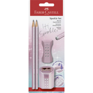 FABER-CASTELL Kit d'écriture GRIP SPARKLE, vert menthe