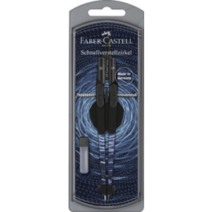 FABER-CASTELL Compas à réglage rapide TREND SHINY TWIST