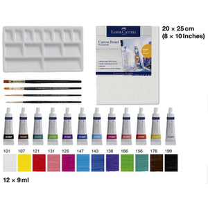 FABER-CASTELL Kit de peinture acrylique, 18 pièces