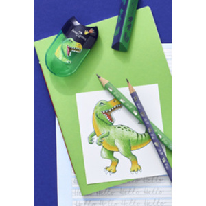 FABER-CASTELL Kit d'écriture Dino, 3 pièces, bleu