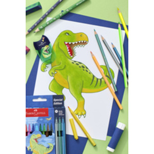 FABER-CASTELL Feutre Dino, étui en carton 10+3