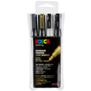 POSCA Marqueur à pigment PC3M, étui de 16, assorti