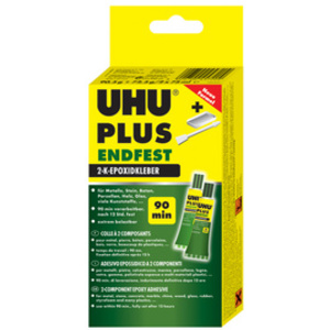 UHU Colle à 2 composants plus endfest, 33 g dans un tube