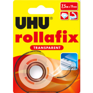 UHU Ruban adhésif rollafix 19 mm x 25 m, transparent