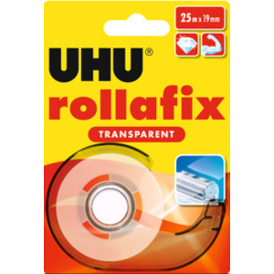 UHU Ruban adhésif rollafix 19 mm x 25 m, transparent