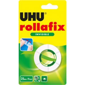 UHU Ruban adhésif rollafix 19 mm x 25 m, invisible