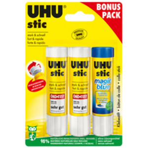 UHU Pack économique Bâtons de colle stic et stic Magic